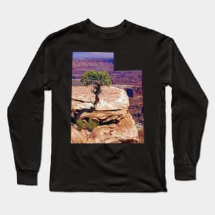 Utah State Outline - Canyonlands National Park Long Sleeve T-Shirt